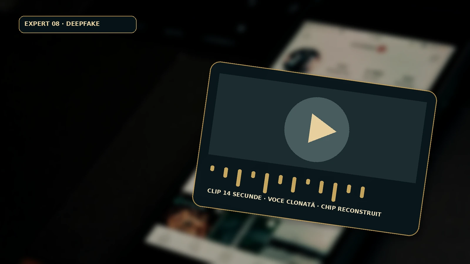 Reclamă deepfake cu față și voce sintetizate