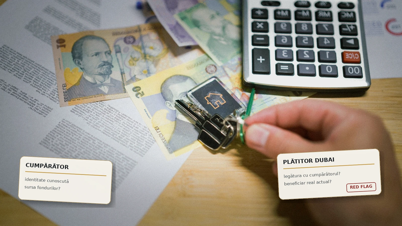 Masă de conformitate cu dosar KYC, cronometru de 24 de ore și instrucțiune de blocare