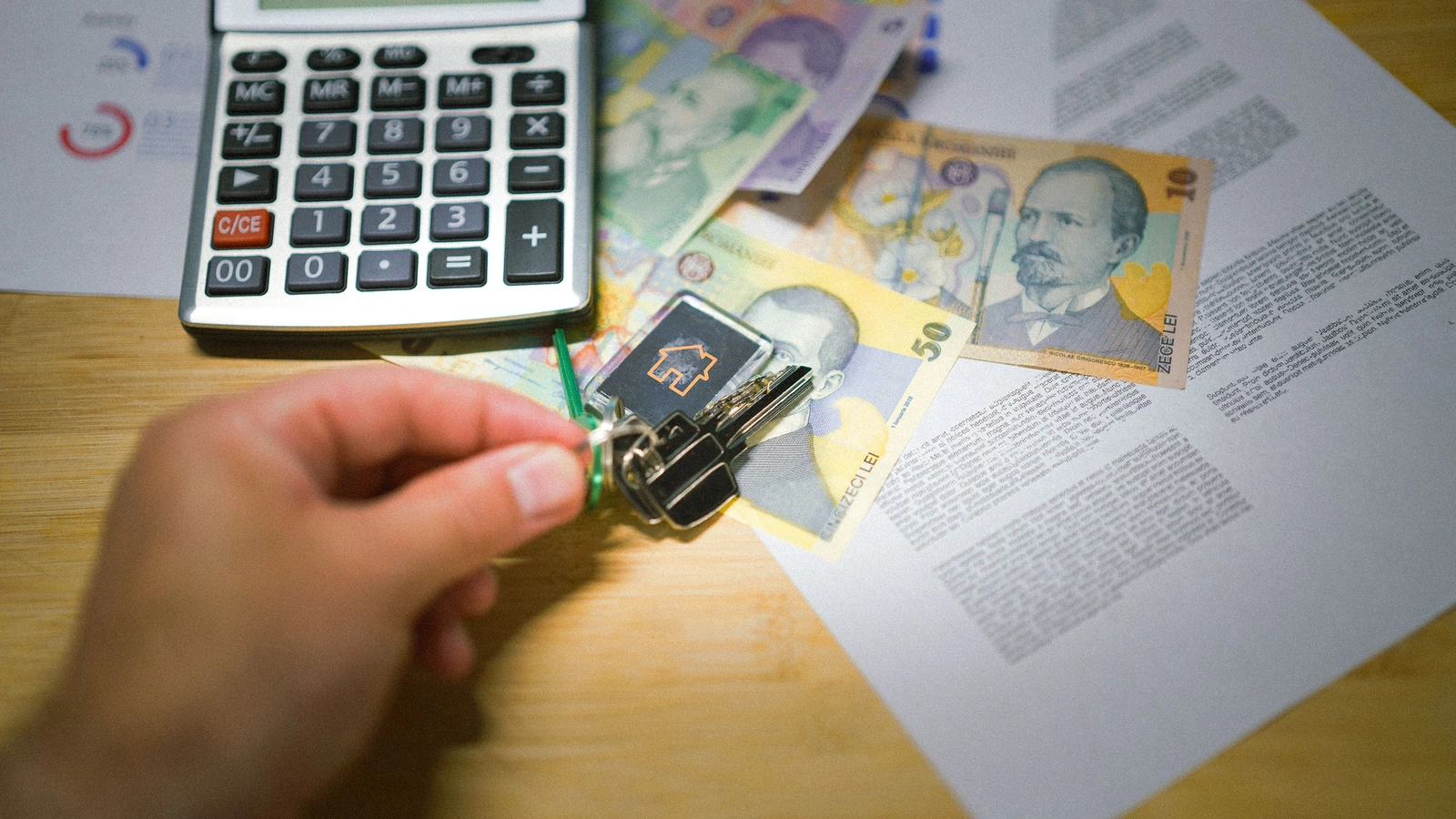 Lei românești, calculator și documente financiare