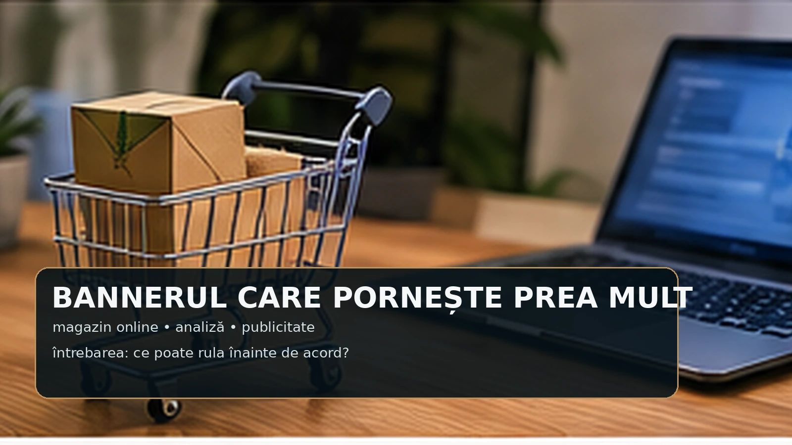 Magazin online și laptop într-un context de comerț electronic